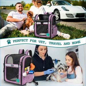 Free Sample Foldable Iron Backpack for Small Medium Dogs Comfortable <b>Cat</b> <b>Carrier</b> <b>Bag</b> Nylon Polyester Traveling Carrying <b>Bag</b> - Product Image 5