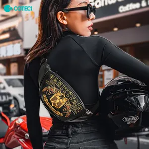 Coteci Punk vanityfair PU polyester sợi Vai Crossbody Túi Ngực Túi Luke Túi nam và nữ cặp vợ chồng