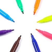Touchfive — marqueur de couleur artistique pour étudiants, 12 couleurs, fournitures scolaires, stylo de peinture de couleur à l'eau pour enfants, stylo à pointe Fine, outil de dessin de sécurité