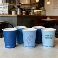 Gobelets en papier à paroi simple pour usage en restaurant, fabrication soignée, design personnalisé, sélection de plusieurs tailles, gobelets jetables personnalisés pour boissons