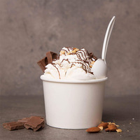 Gobelets à glace en papier jetables personnalisés en gros, bols à dessert et yaourt compostables, contenants alimentaires à emporter pour collations et coupes glacées