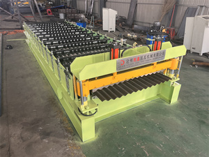 Хорошее качество, двухслойная длинная алюминиевая металлическая кровельная плитка, рулонная машина для продажи - Product Image 4