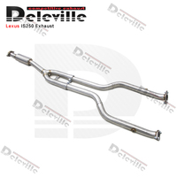 Tuyau intermédiaire d'échappement de performance avec résonateur pour Lexus IS250/IS300/IS350 2006-2011 tuyau d'échappement moyen en acier inoxydable