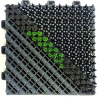 Tapis de sol extérieur fait main, écologique, épais, antidérapant en EVA, à emboîtement, avec brosse grattoir et contrôle de la poussière pour hôtel