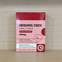 Bandes orales de CoQ10 Ubiquinol à marque privée OEM 60mg à dissolution rapide pour le soutien de la santé cardiaque, saveur mangue