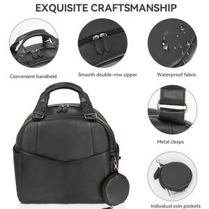 Élégant Greenwich multi-fonction bébé voyage couches sac à dos à la mode PU matériel changement Pad poussette sangles <span class=keywords><strong>sucette</strong></span> étui - Product Image 5