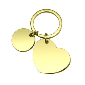 Porte-clés en acier inoxydable en forme de cœur avec logo personnalisé, gravure au laser, calendrier, porte-clés en métal vierge personnalisé - Product Image 5