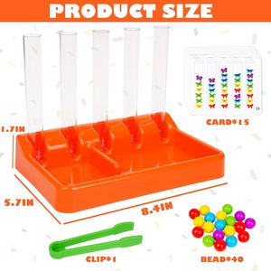 Gioco Educativo Montessori 2024 con Perline Arcobaleno in Plastica, Puzzle <span class=keywords><strong>di</strong></span> Smistamento Colori e Conteggio <span class=keywords><strong>per</strong></span> <span class=keywords><strong>Bambini</strong></span> dai <span class=keywords><strong>3</strong></span> ai 5 <span class=keywords><strong>Anni</strong></span>, Giocattolo Impilabile Prescolare - Product Image 3