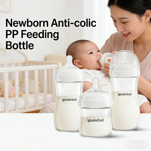 Ensemble de biberons <span class=keywords><strong>pour</strong></span> <span class=keywords><strong>bébé</strong></span> personnalisés ODM sans BPA en PP avec <span class=keywords><strong>tétine</strong></span> en silicone anti-colique <span class=keywords><strong>pour</strong></span> l'alimentation en eau et en lait - Product Image 4