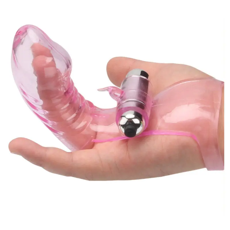 Female Masturbator Finger Penis Sleeve Vibrator Strap on Dildo Orgasm G Spot Massage Clit Stimulate Toys For Women