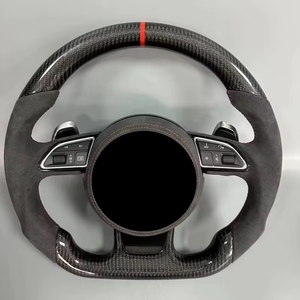 Volante Deportivo de Fibra de Carbono y Cuero Perforado con LED para RS S3 S4 S5 2012-2016 <span class=keywords><strong>A3</strong></span> A4 A5 4 5 - Product Image 4