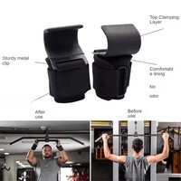 Gancho de levantamiento de pesas antideslizante Spremium Par de correas Levantamiento de pesas Deadlift Chin Pull up y ejercicio Fitness Hook Training