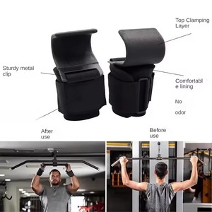 <span class=keywords><strong>Gancho</strong></span> de levantamiento de pesas antideslizante Spremium Par de correas Levantamiento de pesas Deadlift Chin Pull up y ejercicio Fitness Hook Training - Product Image 4