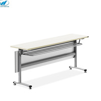 Vente en gros de mobilier scolaire multifonctionnel table de conférence moderne et pliable à cadre métallique