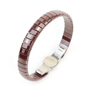 Phong Cách Mới Của Nam Giới Thép Không Gỉ Vòng Đeo Tay Phụ Nữ Nhiều Màu Vòng Đeo Tay Với Từ Kada Khóa Biểu Tượng Tùy Chỉnh Người Đàn Ông Vòng Đeo Tay Gốm - Product Image 5