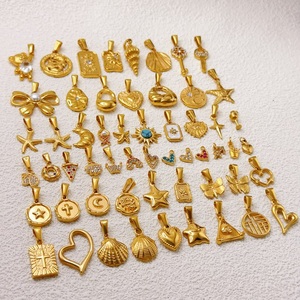 Op maat gemaakte groothandel 18k verguld DIY sieraden bedel, delicaat modieus vlinder hart pizza hanger bedels voor het maken van sieraden - Product Image 4