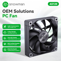 Ventilador de Refrigeración para Caja de Ordenador SNOWMAN AS120, 120mm, 4 Pines, OEM, Alto Rendimiento, Silencioso, Enfriador de CPU, Directo de Fábrica