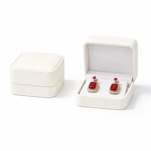 Premium <b>Earring</b> Box Custom PU Leather Jewelry Display Box for Jewelry Packaging Suede Insert Embossing Custom Logo Wholesale - Product Image 1