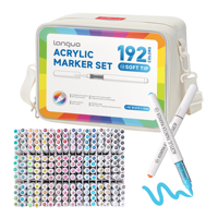 Ensemble de 192 marqueurs d'art néon fluorescents en PET, réactifs aux UV, qui brillent dans le noir, pour bricolage, artisanat, décoration d'Halloween
