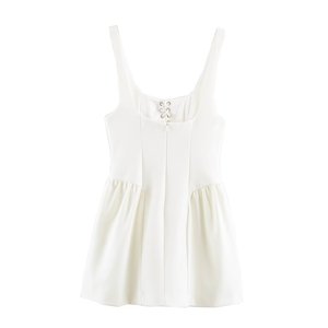 Abito Mini Aderente da Donna 2026 Personalizzato con Spalle Scoperte, Dettaglio Arricciato e Orlo Svasato che Valorizza la Vita, Prodotto OEM da Fabbrica Cinese - Product Image 2
