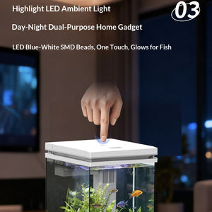 데스크탑 유리 친환경 수족관-자동 순환 저소음 펌프 및 급식 포트 사무실용 수직 슬림 디자인 - Product Image 5