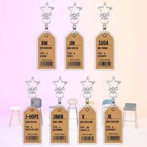 พวงกุญแจอะคริลิคติดชื่อสมาชิกวงเคป็อป บังทันบอยส์ จุงกุก จีมิน จิน อาร์เอ็ม วี ชูก้า ของที่ระลึกสำหรับแฟนคลับ ของขวัญ - Product Image 3
