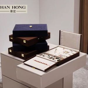 Vente en gros Boîte de rangement pour bijoux Boîte de voyage pour bijoux Boîte de présentation pour bijoux en cuir pour voyage - Product Image 1