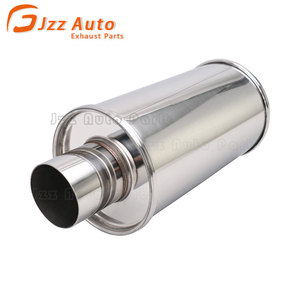 Hiệu suất cao ống xả trung tâm ống giảm thanh 2.5inch cutout xe cực kỳ yên tĩnh cộng hưởng phổ bạc 5inch cơ thể giảm thanh - Product Image 1