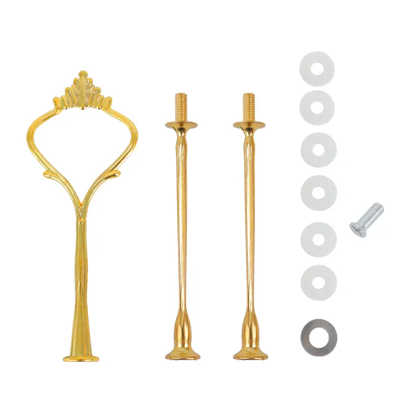 zinc alloy 3 Tier Cake Plate Stand Handle Mold Crown Hardware Holder for DIY Wedding and Party Cupcake Serving