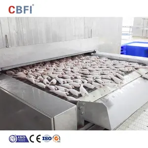 Filets de poisson surgelés industriels de haute qualité Iqf Tunnel congélateur