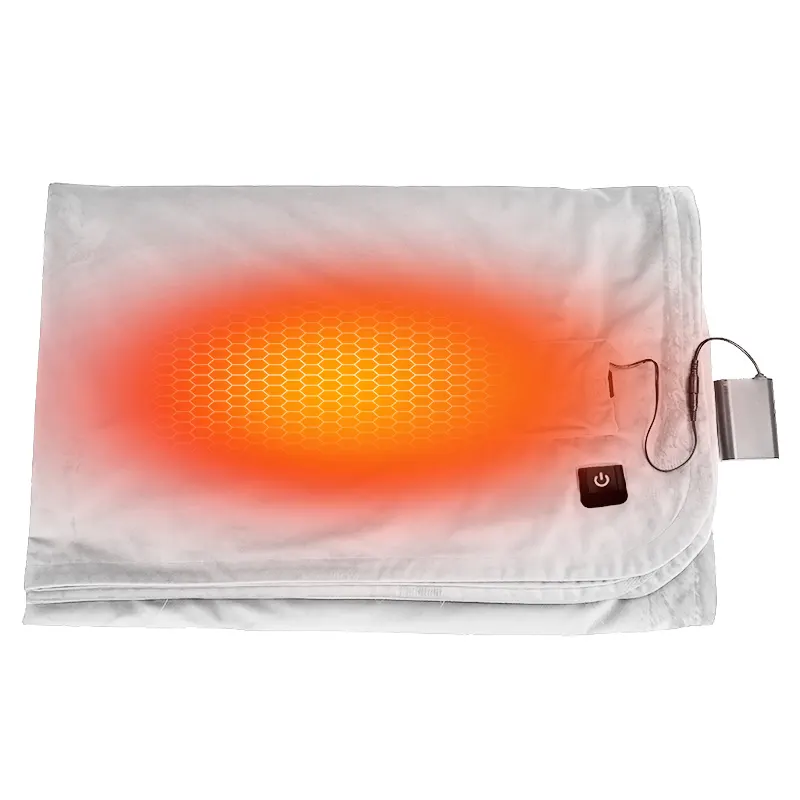 Jeté électrique en graphène pliable lavable intelligent Couvertures chauffantes thermiques personnalisées pour l'hiver et le lit