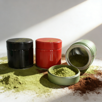 Boîte en fer blanc ronde personnalisée pour impression OEM, vide, de qualité alimentaire, pour fleurs séchées, thé en vrac, poudre de matcha, avec opercule en aluminium