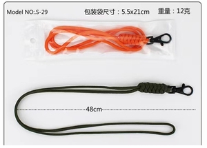 Cordón para Llaves de 48 cm, Hecho a Mano, de Nailon, Poliéster, Paracord, Cuerda de Cuero Tejida, Nudo, Cordón para Teléfono Móvil, Llavero para Tarjeta de Identificación - Product Image 4