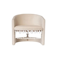 Moderner bequemer nordischer Stil Kristall zurück Sofa Lounge Sessel Lounge Stuhl Wohnzimmer Samt Polster Sessel
