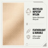 Sac bandoulière léger 2L avec logo personnalisé, en nylon Ripstop 330D 100% recyclé, indispensable au quotidien pour les voyages et les trajets