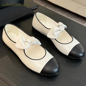 Envío Directo, Zapatos Planos Mary Jane de Piel de Becerro Genuina de Primera Calidad, Diseño de Lujo para Mujer, Venta al Por Mayor de Fábrica - Product Image 4