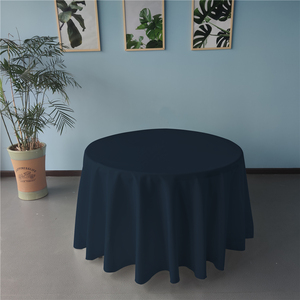 Wholesale Cheap Custom Fitted <strong>Round</strong> <strong>Tablecloth</strong> Polyester White Wedding Table Cloths for Events