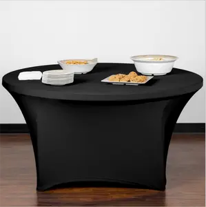 Wedding Party Standing Table Cover 3/4/5/6 FT Spandex Table Cloth Round Stretch Table Cloth TX