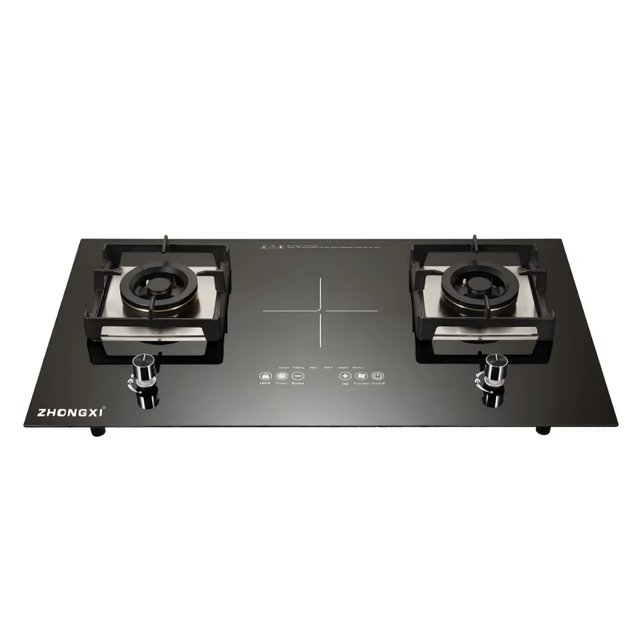 Modern Household Kitchen Appliances 2 Gas Burners and 1 Induction Burner Multi-Cooktops Gas Electric Stoves Built in Gas Stove