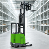 Chariot élévateur électrique MOVMES 1,5/1,8 tonnes avec batterie lithium-ion, déplaceur latéral hydraulique, ciseaux étroits pour allées, hauteur de levage 1,07 m
