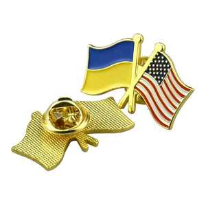 उच्च गुणवत्ता वाले मुद्रण संग्रह प्रचार देशभक्ति बैज नरम तामचीनी यूरिन संयुक्त ध्वज - Product Image 3