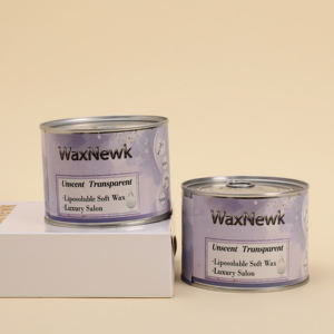 WaxNewK latta da 400g di latta depilatoria calda morbida pasta privata senza colofonia trasparente trasparente di rimozione dei peli di cera morbida - Product Image 5
