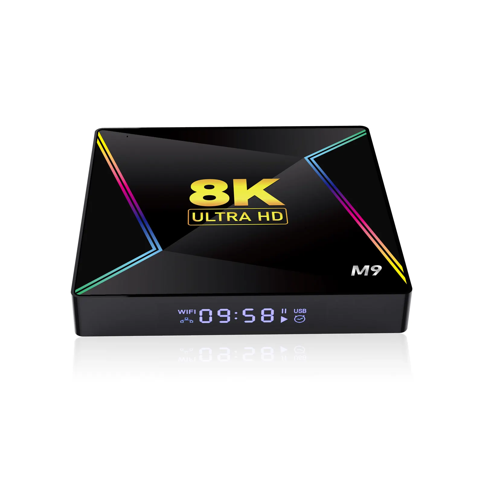 H96 मैक्स 9 एंड्रॉइड 11 स्मार्ट टीवी बॉक्स एम्लॉजिक s905x3 क्वाड-कोर Cortex-A55 सपोर्ट 8k राम 4 जीबी/2 जीबी रोम 16 जीबी/32 जीबी