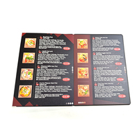 Porte-menu en carton PVC personnalisé avec logo et taille sur mesure pour restaurants, cafés, hôtels, brochure à feuilles mobiles, double panneau