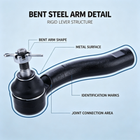 Tige de direction avant gauche (bout de biellette de direction) SC2E-3401120L OEM pour BYD Atto 3 Yuan Plus - Marque Cowin, Neuf, Garantie 1 an, Universel