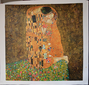 <span class=keywords><strong>Reproduction</strong></span> <span class=keywords><strong>de</strong></span> peinture à l'huile sur toile <span class=keywords><strong>de</strong></span> Gustav <span class=keywords><strong>Klimt</strong></span>, portrait célèbre, qualité muséale, faite sur mesure et artisanale, pour décoration murale. - Product Image 1