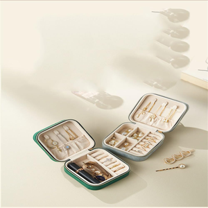 Velvet Portable Custom Logo Small Travel Jewelry Display Zipper <b>Storage</b> Round Box for Bracelet <b>Ring</b> Pendant Necklace - Product Image 4