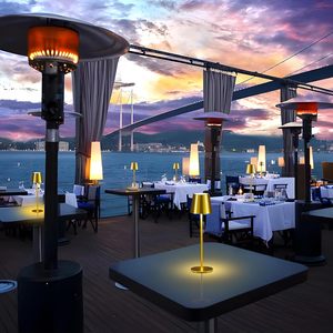 Lampe de table sans fil nordique en gros, design hôtelier et de restaurant, en métal, rechargeable à LED avec base de charge USB - Product Image 3