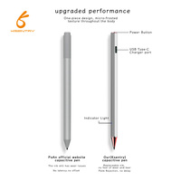 Pena Stylus Aktif Octagon, Pena Stylus Layar Sentuh Aktif Kapasitif Kustom Paduan Aluminium dengan Penolakan Telapak Tangan