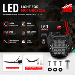 Phare LED Emark pour moto, Dirt Bike, DRL, pour Enduro, ATV, <span class=keywords><strong>Supermoto</strong></span> 150 250 350 450 500 SX XCW EXC SXF XC <span class=keywords><strong>SMC</strong></span> <span class=keywords><strong>R</strong></span> <span class=keywords><strong>690</strong></span> - Product Image 5